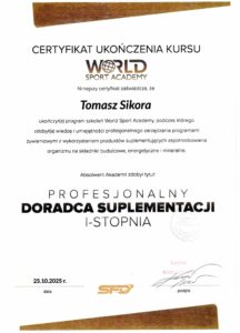 O mnie dyplom ukończenia kursu